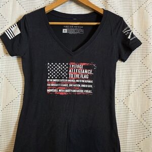 Grunt Style Women's Black Patriotic Tee